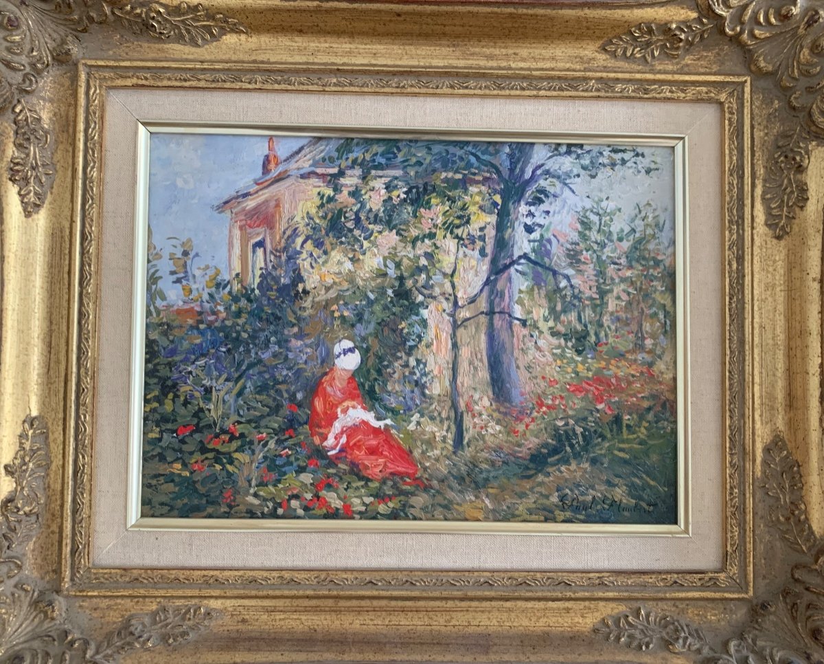 Huile Sur Panneau De  Paul Flaubert Peintre Impressionniste 